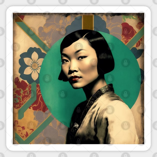 Anna May Wong #13 Sticker by MonoMagic